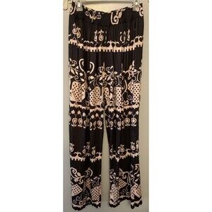 Shein-High Waist Wide Leg Pants. Size XL. Color Blk/Tan.